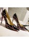 Christian Louboutin Kate Pumps 100mm Ribbon Print Leather Multi