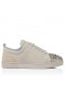 Christian Louboutin Louis Junior P Strass Eternity Sneakers Veau Velours Albatre