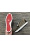 Christian Louboutin Louis Junior Spikes Sneakers CL Jacquard Calf Leather Multi