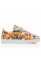 Christian Louboutin Louis Junior Spikes Sneakers Gaagal Coated Canvas Magma