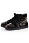 Christian Louboutin Louis Riptilis High-Top Sneakers Veau Velours Black