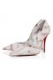 Christian Louboutin Miss Z 100 Mm Pumps Gaagal Coated Canvas Leche