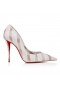 Christian Louboutin Miss Z 100 Mm Pumps Gaagal Coated Canvas Leche