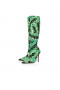 Christian Louboutin Miss Z Botta 100 Mm Boots Gaagal Coated Canvas Tropical