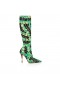 Christian Louboutin Miss Z Botta 100 Mm Boots Gaagal Coated Canvas Tropical