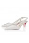 Christian Louboutin Miss Z Sling 60 Mm Slingback Pumps Crepe Satin Ivory