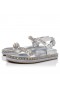 Christian Louboutin Pyrabizz Sandal Sandals Laminated Nappa Leather Silver