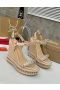 Christian Louboutin Pyraclou 120 mm Espadrilles Leather With Strass Nude