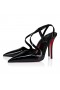 Christian Louboutin Rosa Z Pump 100 Mm Slingback Pumps Patent Calf Leather Black
