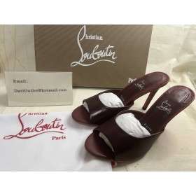 Christian Louboutin Me Dolly 100mm Mules Nappa Leather Chocolate