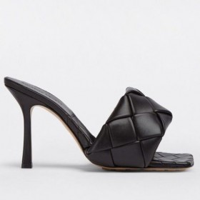 Bottega Veneta Lido Sandaalit Musta Nahka Intrecciato Bottega Veneta Kengät