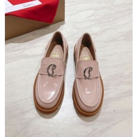 Christian Louboutin CL Moc Raahata Mokkasiinit Vasikka Nahka-Pinkki