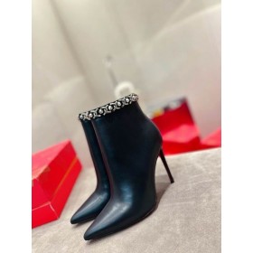 Christian Louboutin Ketju Booty nilkkasaappaat 100mm Vasikannahka Musta