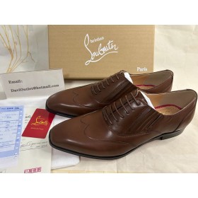 Christian Louboutin Amor W Nauhalliset Patinoitu Vasikka Nahka Havane CL Kengät