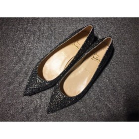 Christian Louboutin Pigalle Baletti Asuntoja Strassi Koristellut Musta