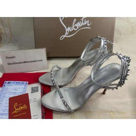 Christian Louboutin Joten Minua 105 mm Sandaalit Nahka Piikkejä Hopea CL Kengät