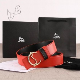 Christian Louboutin Vyö 35mm Havane/bk/antic Punainen Nahka