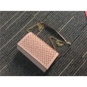 Christian Louboutin Paloma Kytkin Vasikka Nahka ja Piikit Vaaleanpunainen
