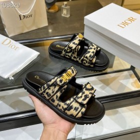 Dior Toimia Slide Beige Monivärinen Mizza Painettu Tekninen Kangas