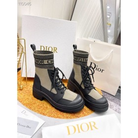 Dior D-Duuri Nilkan Boot Taupe Kangas Vasikannahka