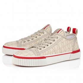 Christian Louboutin Pedro Junior Lenkkarit Jacquard Monogram CL Luonnollinen CL Kengät Store