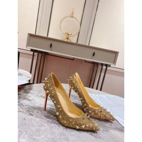 Christian Louboutin Pigalili Potpuri Strass Pumput Glitter Gold