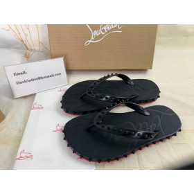 Christian Louboutin Super Loubi Flip Nainen Muulit Kumi Musta CL Kengät