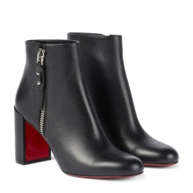 Christian Louboutin Ziptotal 85mm Nahka Nilkan Saappaat Christian Louboutin Kengät