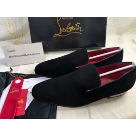 Christian Louboutin Dandyrocks Mokkasiinit Velvet Musta Christian Louboutin Kengät
