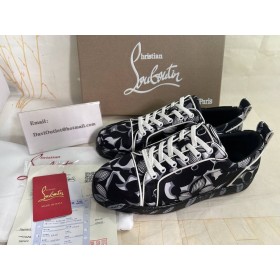 Christian Louboutin Louis Junior Orlato Lenkkarit Petunia Painettu Musta Christian Louboutin Kengät