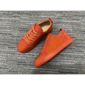 Christian Louboutin Louis Junior Strass Lenkkarit Mokka Nahka Oranssi