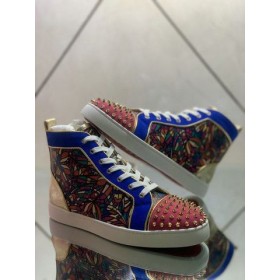 Christian Louboutin Louis Spikes Orlato Korkea-top Lenkkarit Mokka Monivärinen