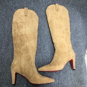 Christian Louboutin Santia Botta 85 Mm Saappaat Veau Velours Lionne Christian Louboutin Saappaat