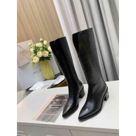 Jimmy Choo Polven Boot 50mm Kohokuvioitu Nahka Musta