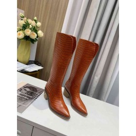 Jimmy Choo Polven Boot 50mm Kohokuvioitu Nahka Ruskea