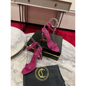 Christian Louboutin Huulikiilto Queen Sandaalit 100mm Kiiltonahka Fuksia