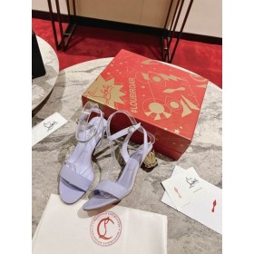 Christian Louboutin Lipsita Kuningatar Patentti-Nahka Sandaalit 55 Violetti CL Kengät