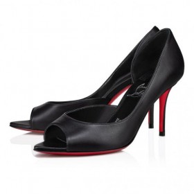 Christian Louboutin Open Apostropha Pumput 80mm Nappa Nahka Musta CL Kengät