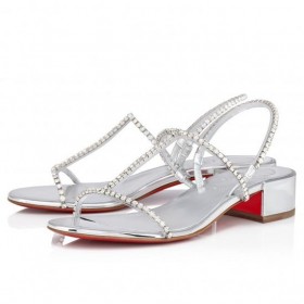 Christian Louboutin Yksinkertainen Queenie Sandaali 25 Mm Sandaalit Silver Christian Louboutin Kengät