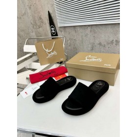 Christian Louboutin Naisten Tossut Sandaalit Veau Velours Musta