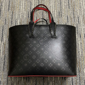 Christian Louboutin Cabata Suuri Tote Bag Vasikannahka Musta Christian Louboutin Laukut