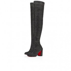 Christian Louboutin Jane Botta 85mm Saappaat Strassi Puomi Musta Christian Louboutin Kengät