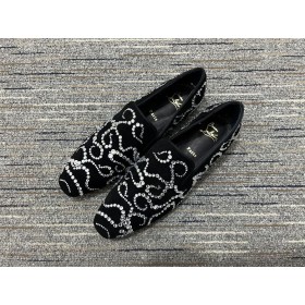Christian Louboutin OctoDandelion Strass Mokkasiinit Velvet Musta