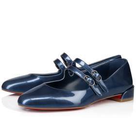Christian Louboutin Makea Jane Ballerinat Patentti Vasikan Nahka Sininen