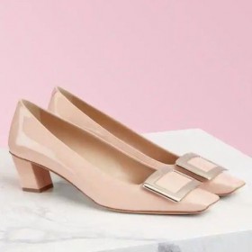 Roger Vivier Belle Vivier 45mm Pumput Nude Kiiltonahka