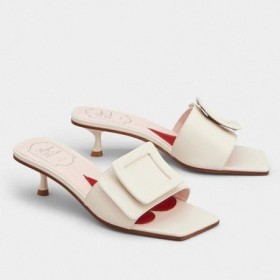 Roger Vivier Katettu Solki 45mm Muulit Valkoinen Nahka