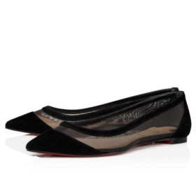 Christian Louboutin Galative Baletti Taulu-Versio Musta Veau Velours