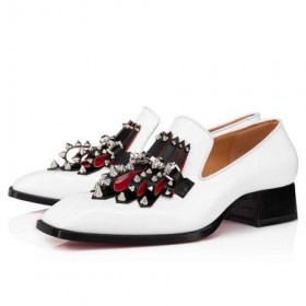 Christian Louboutin Loaferit Chinchin Vauhdissa Bianco/musta Vasikka