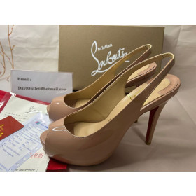 Christian Louboutin Platforms Oma Numero 140 mm Nude Kiiltonahka