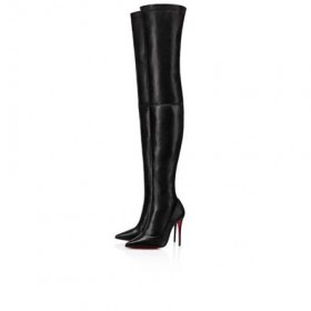 Christian Louboutin Korkea Boot Kate Botta 100 mm Musta Nappa